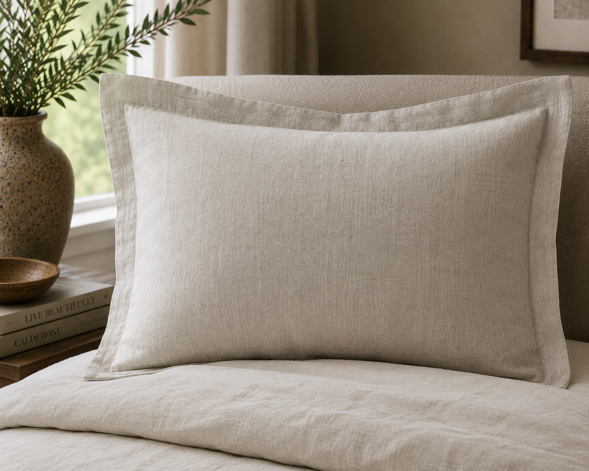 Sham Cover — Standard Linen Cream
