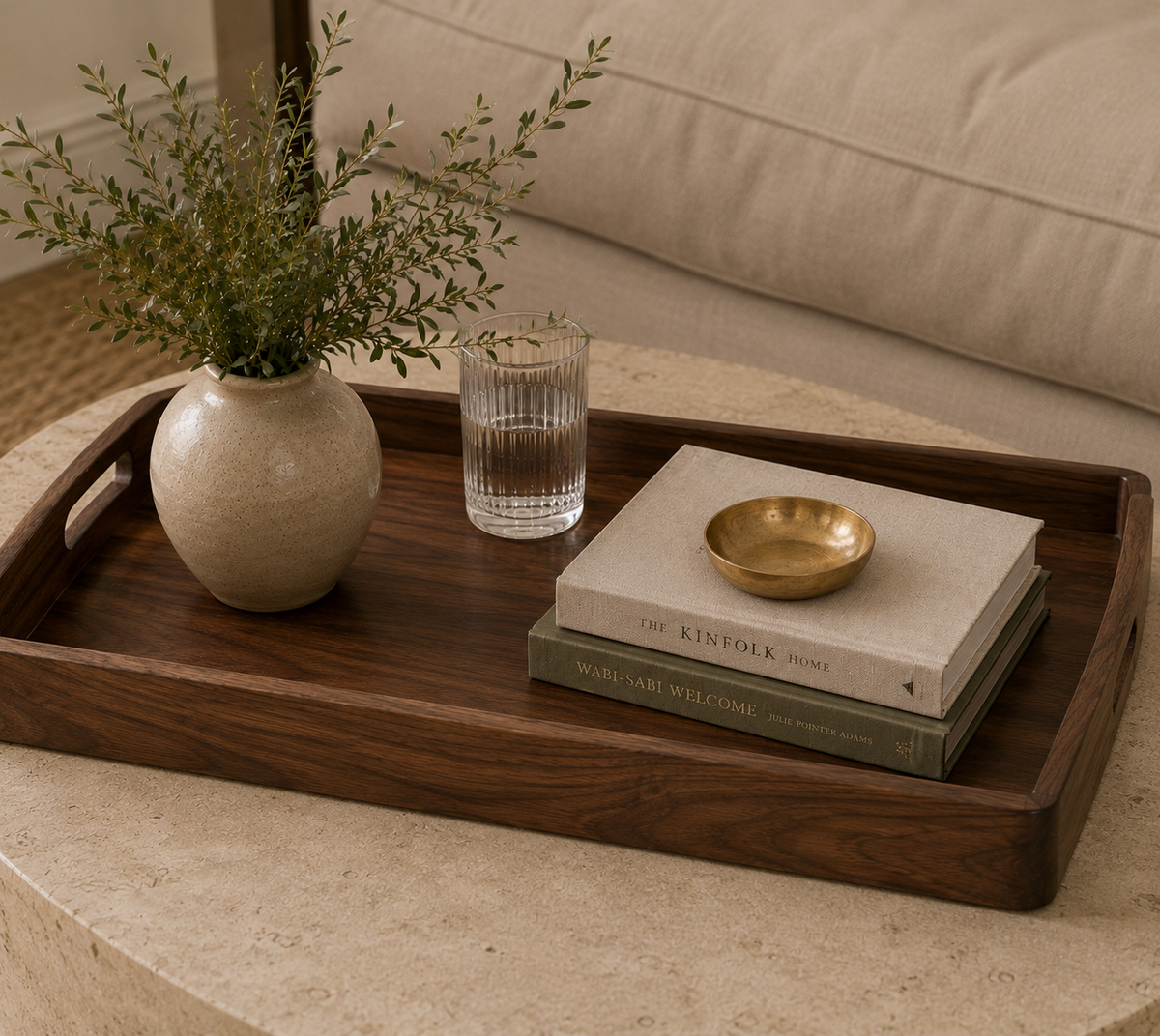 Walnut Wood Tray — Large