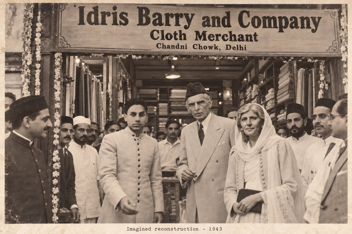 Idris Barry and Company shopfront, Chandni Chowk, 1943