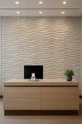 Reception Desk with 3D Wall