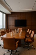 Executive boardroom with Leather Paneling
