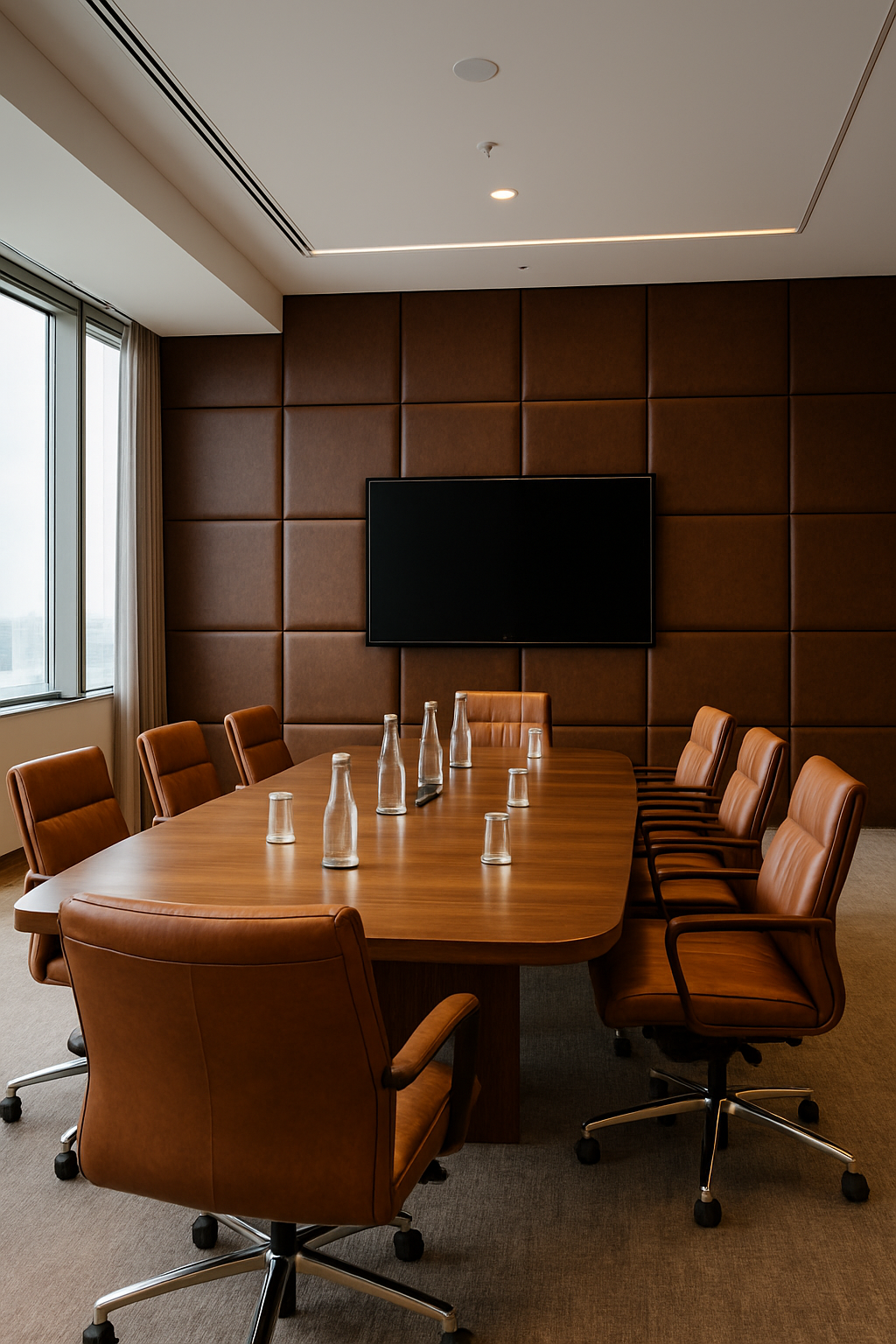 Executive boardroom with Leather Paneling