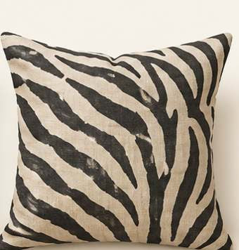 Zebra print cushion