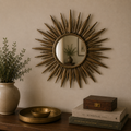 Antique Brass Mirror — Sunburst