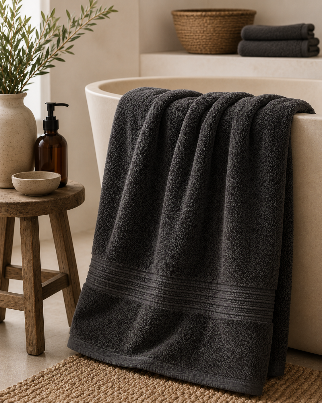 Bath Sheet — Charcoal