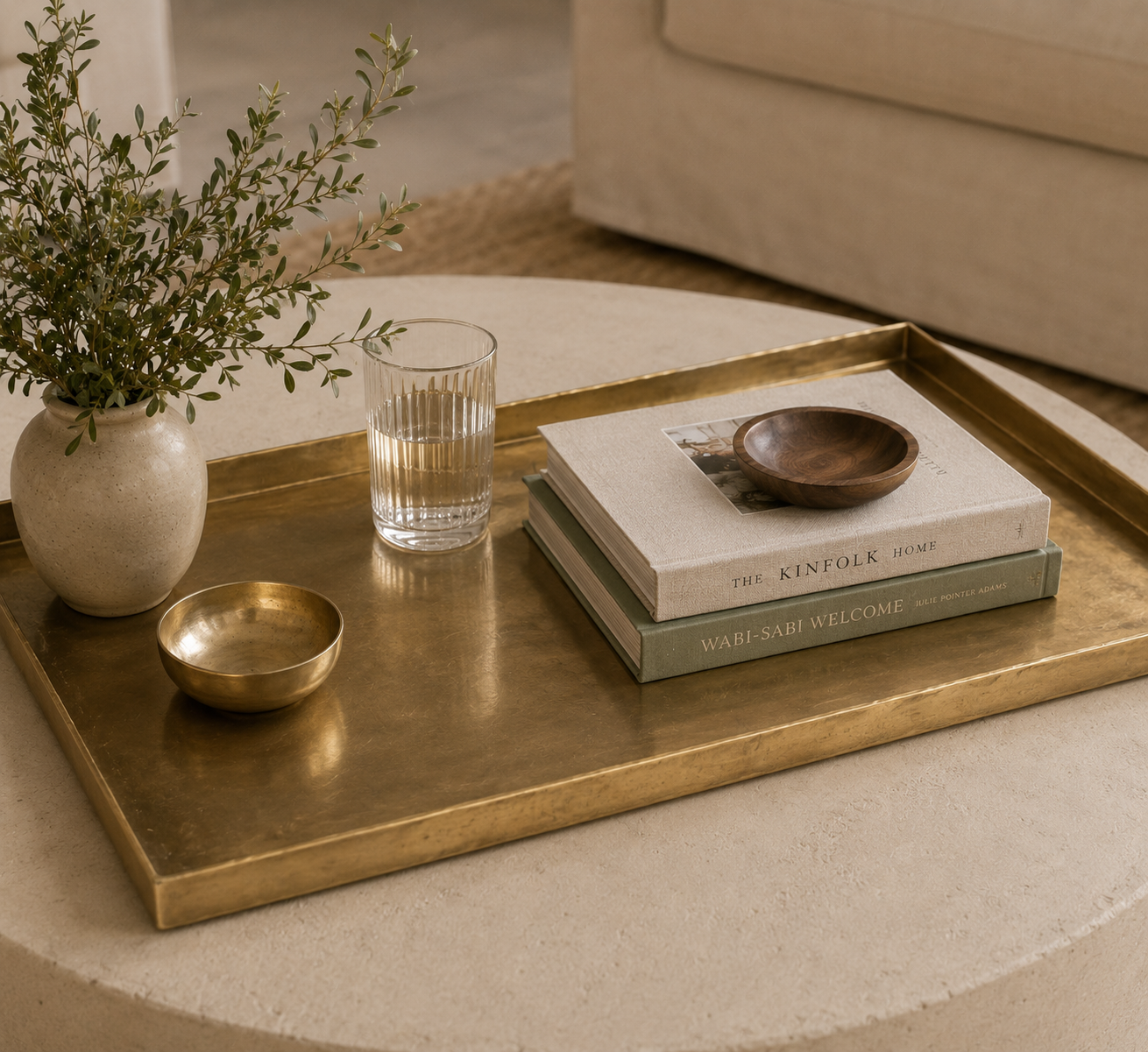 Brass Tray — Rectangular Large