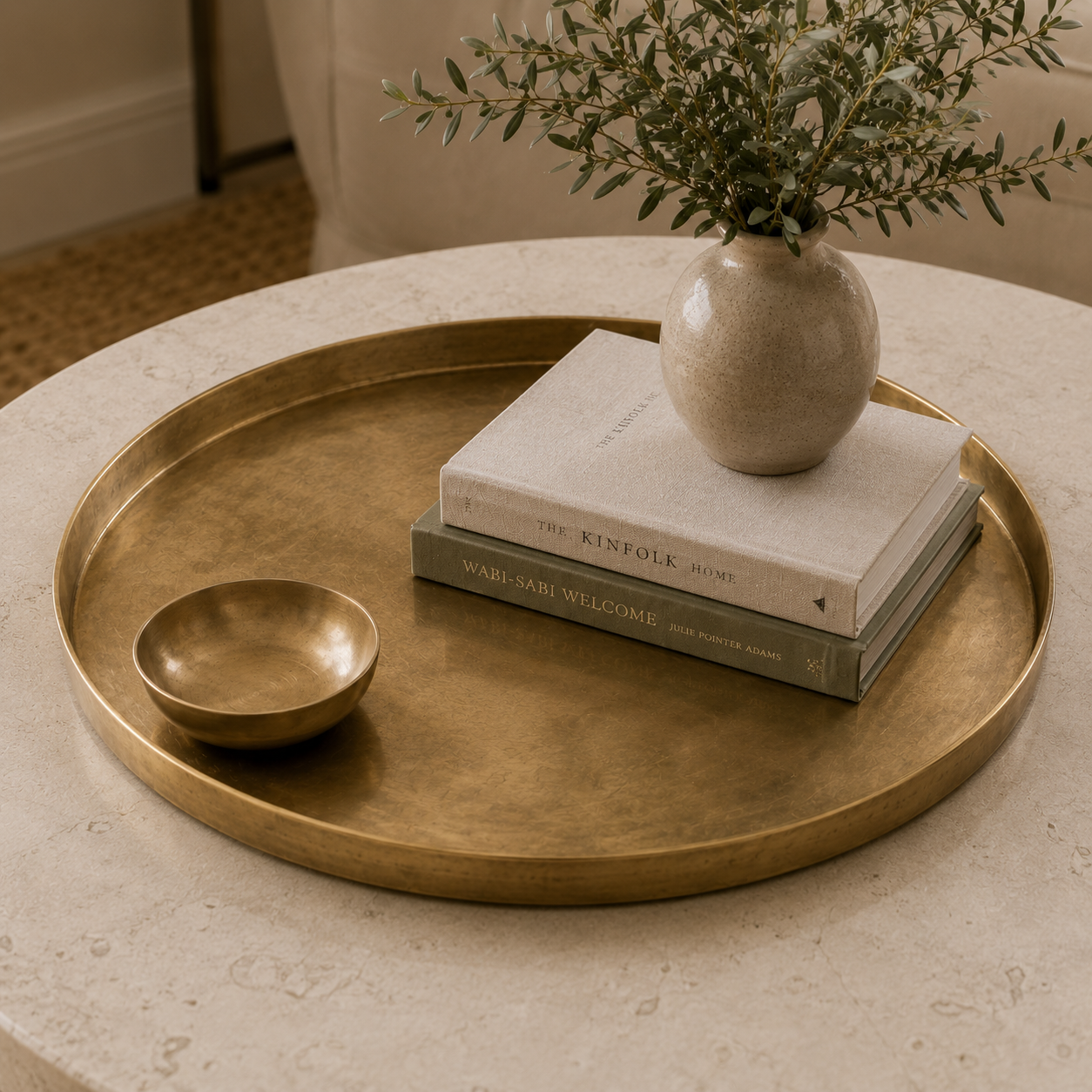 Brass Tray — Round Medium