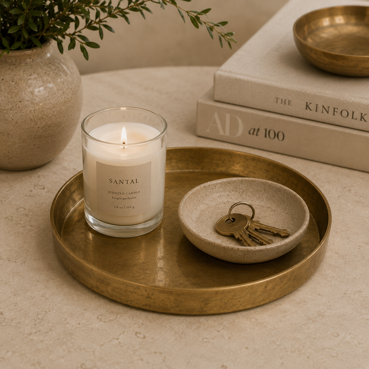 Brass Tray — Round Small