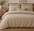 Linen Duvet Cover — Sand (Queen)