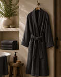 Linen Robe — Charcoal