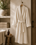 Linen Robe — Cream