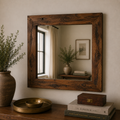 Sheesham Wood Mirror — Square