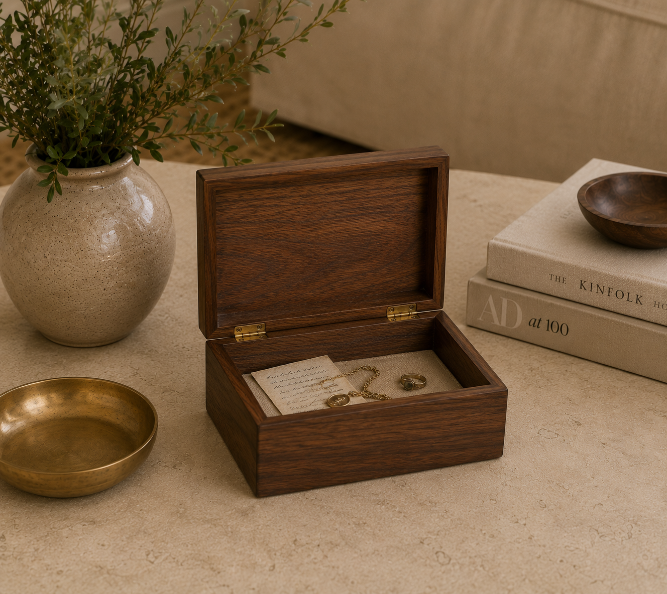 Walnut Storage Box — Medium